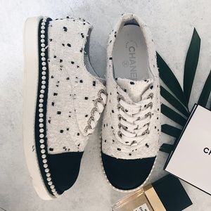 Chanel 17P Pearl Tweed Sneaker SOLD